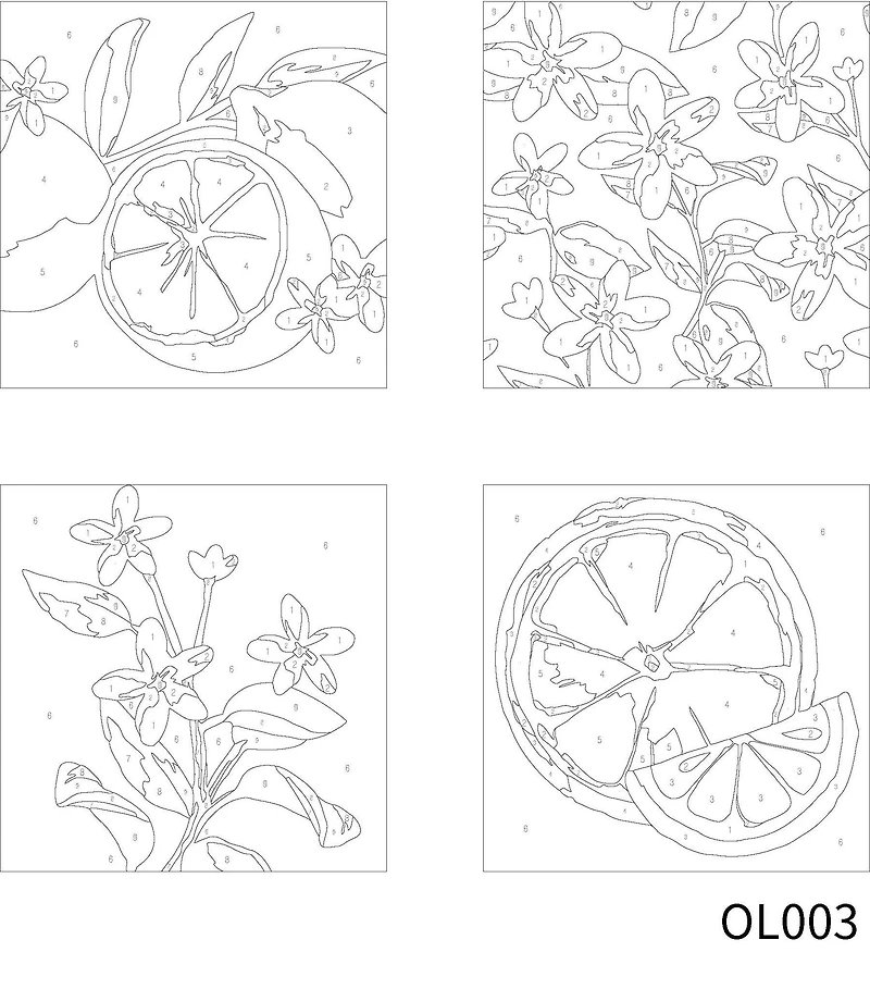 Citrus Paint-by-Number Gallery Mini Kit by Artist's Loft®