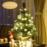 Costway 2ft. Unlit Artificial Christmas Tree in Burlap Base