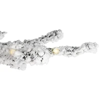 6.5ft. Pre-Lit Medium IPT Artificial Flocked Garden Christmas Tree, Warm White LED Lights