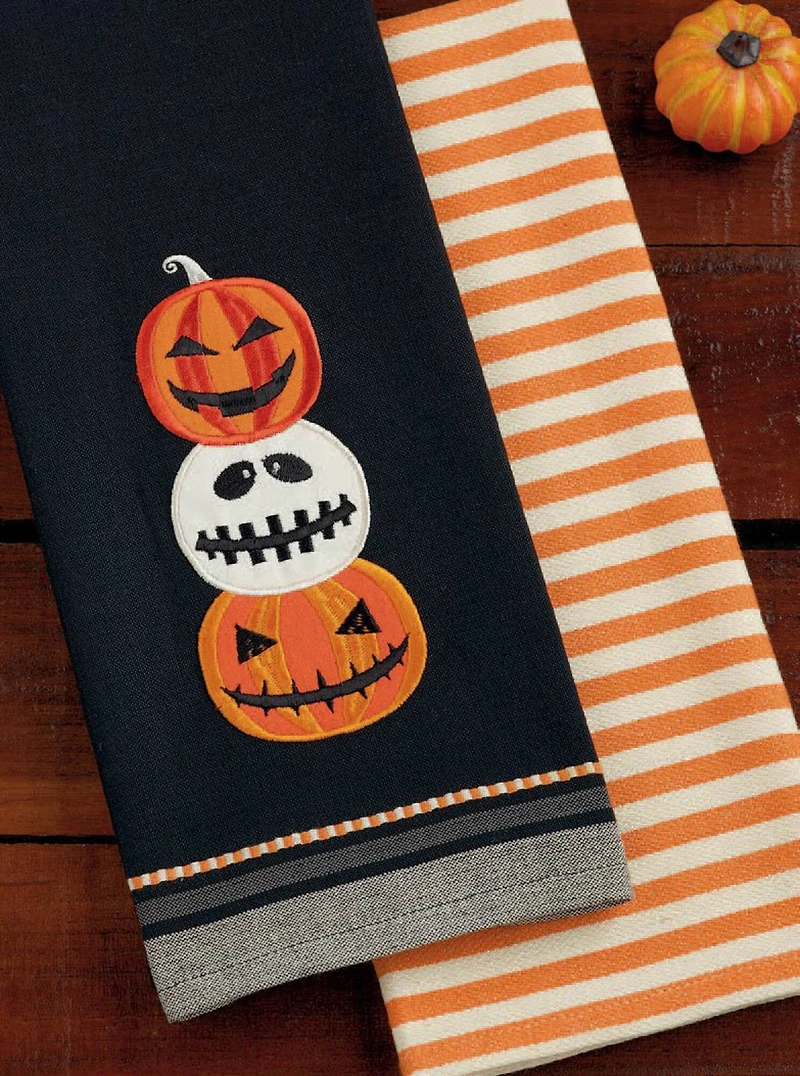 DII® Jack O' Lantern Dishtowel Set