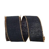 JAM Paper 2.5" x 10yd. Burlap Wired Gold Edge Ribbon