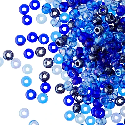 12 Pack: John Bead Sapphire Luster Czech Glass Seed Beads, 6/0