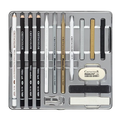 Cretacolor The Diamond Box Metallic Drawing 15 Piece Set