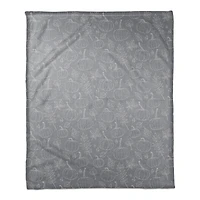 Autumn Pumpkins On Blue Coral Fleece Blanket