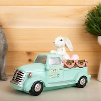 9.5" Easter Bunny in Car Figurine