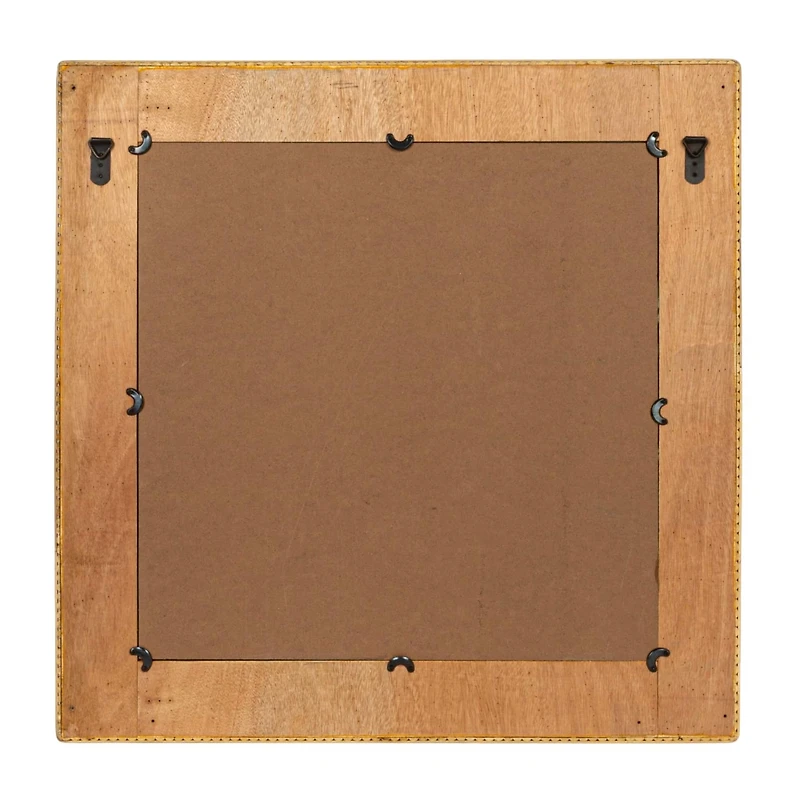Hello Honey® 28" Natural Brown Bamboo Square Wall Mirror