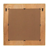 Hello Honey® 28" Natural Brown Bamboo Square Wall Mirror