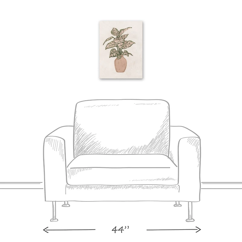Boho Plant 12" x 16" Canvas Wall Art