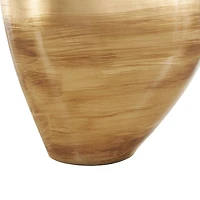 19" Light Brown, Gold & Bronze Glass Brushed Ombre Decorative Jars with Ring Top