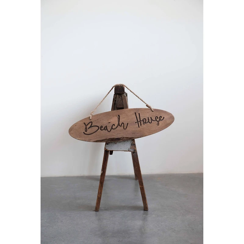 Hello Honey® "Beach House" Wood Wall Décor with Jute Hanger