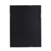  30" x 39" White Wooden Abstract Geometric Shape Framed Wall Art with Gold Accents