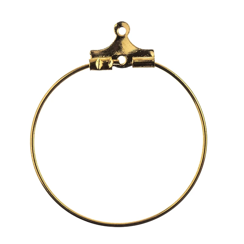 John Bead 25mm Gold Earring Hoops, 12ct.