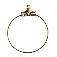 John Bead 25mm Gold Earring Hoops, 12ct.