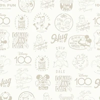 RoomMates Disney 100th Anniversary Icons Beige Peel & Stick Wallpaper