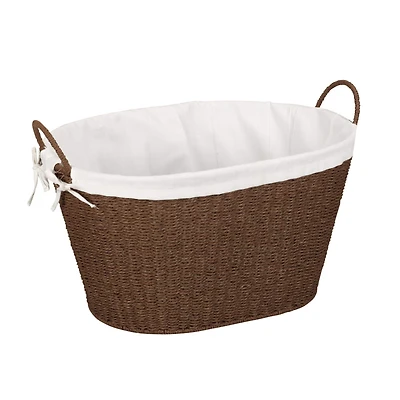 Household Essentials Paper Rope Woven Oval Laundry Basket