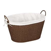 Household Essentials Paper Rope Woven Oval Laundry Basket