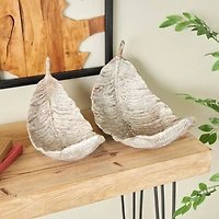 Champagne Leaf Textured Decorative Bowl Set
