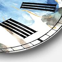 Designart Indigold Watercolor Flower I Traditional Wall Clock