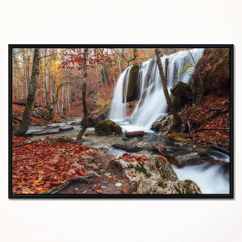 Designart - Crimea Waterfall in the Fall