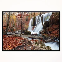 Designart - Crimea Waterfall in the Fall