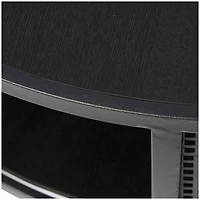 32" Black Metal Open Grid Frame Coffee Table