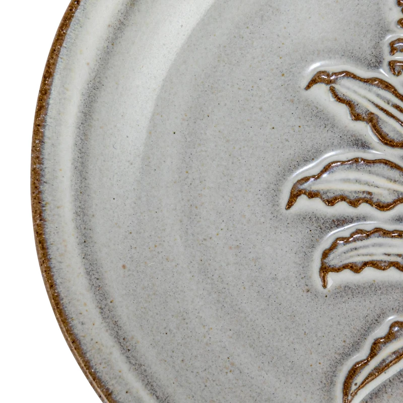 Hello Honey® 5" Cream & Brown Round Reactive Glaze Stoneware Dish Set