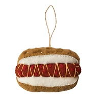 Hello Honey® Handmade Wool Felt Hot Dog Ornament