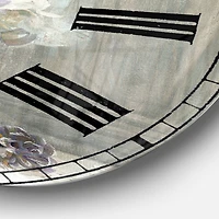 Designart 'Rustic Florals White Cabin Wall Clock