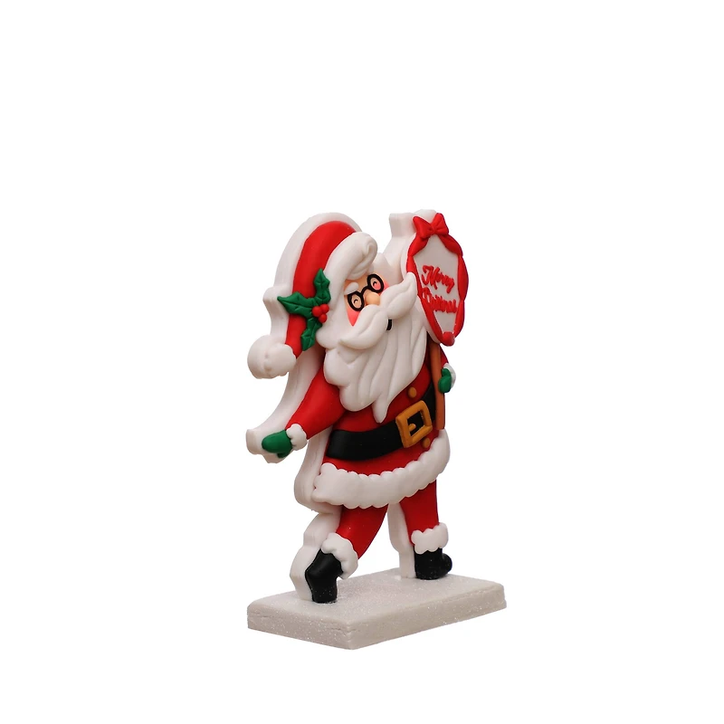 6" Santa with Merry Christmas Sign Tabletop Décor by Ashland®
