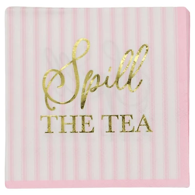 Spill the Tea Stripes Beverage Napkins, 20ct. by Celebrate It™