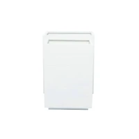 White Modern Planter, Set of 2" 17", 14"