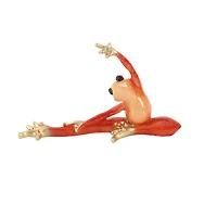 Set of 3 Gold Eclectic Polystone Frog Sculpture 8" x 5"