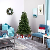 6ft. Pre-Lit Wyoming Spruce Artificial Christmas Tree with Clear LED Lights