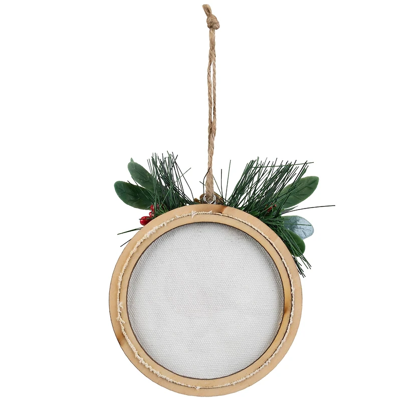 Cardinal and Pinecone "Joy to the World" Pine Disc Christmas Ornament - 5.25"