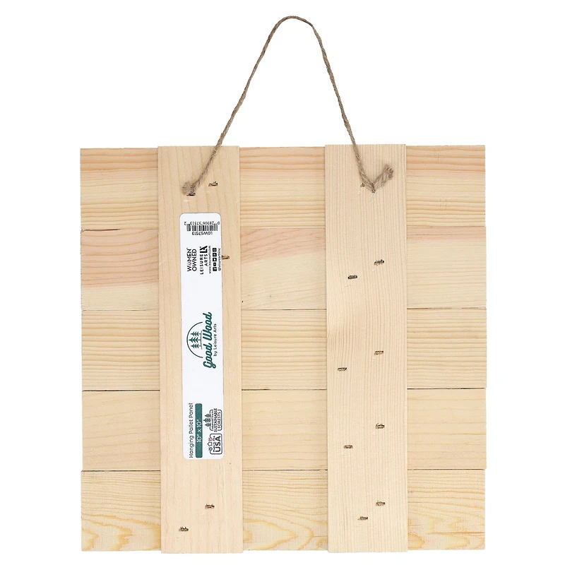 Good Wood by Leisure Arts 10" Slatted Square Plaque