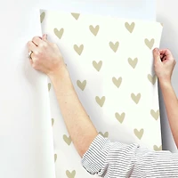 RoomMates Heart Spot Peel & Stick Wallpaper