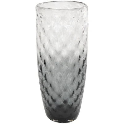 21" Black Ombre Handmade Glass Vase