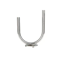 The Novogratz 14" Silver Stainless Steel Abstract U-Shaped Candelabra