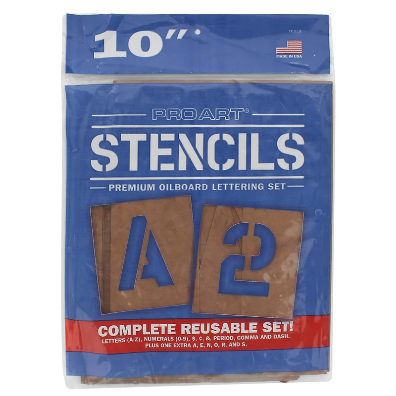 Pro Art® Oiled Stencil Board Premium Lettering Set