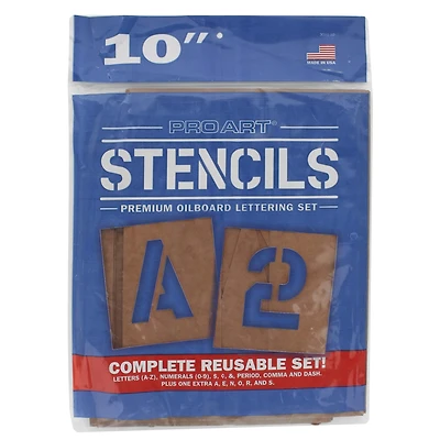 Pro Art® Oiled Stencil Board Premium Lettering Set