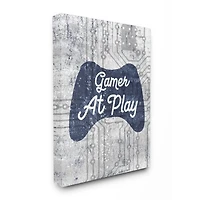 Stupell Industries Gamer at Play Quote Video Game Technology Boys Canvas Wall Art