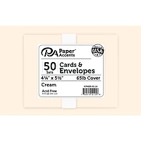 PA Paper™ Accents 4.25" x 5.5" Cream Card & Envelope Set, 50ct.