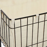 Black Contemporary Metal Storage Cart