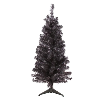 4ft. Unlit Holographic Brown Slim Artificial Tinsel Christmas Tree
