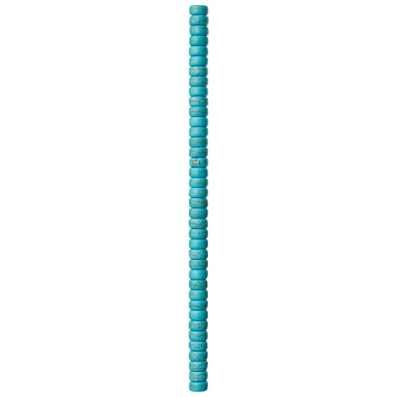Turquoise Dyed Reconstituted Howlite Heishi Beads, 8mm by Bead Landing™
