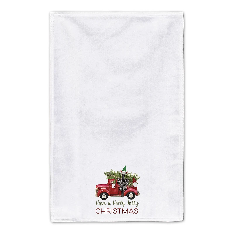 White Holly Jolly Christmas Tea Towel Set