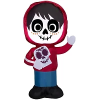 3.5ft. Airblown® Inflatable Halloween Miguel from Coco with Skull