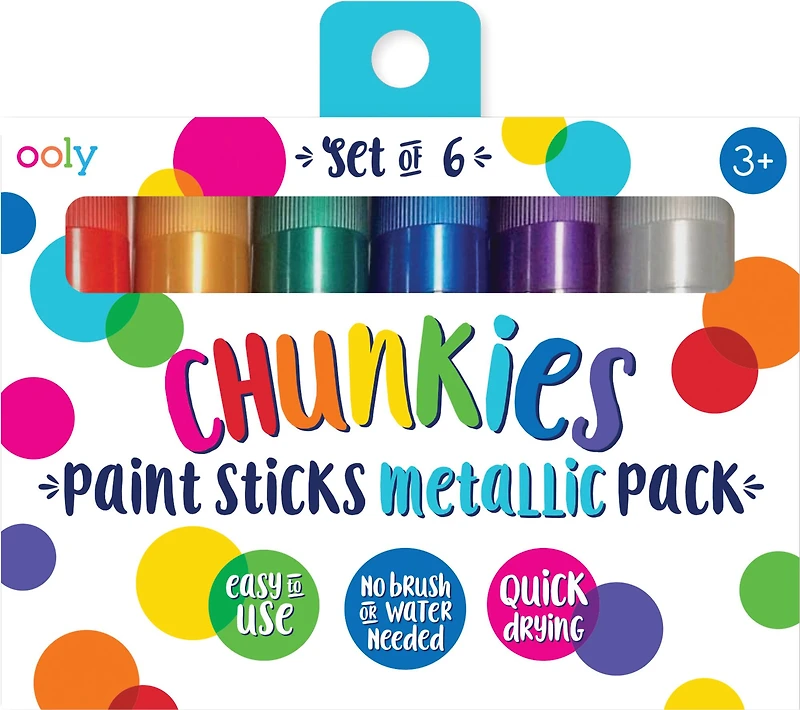 OOLY Chunkies Metallic Paint Sticks, 6ct.