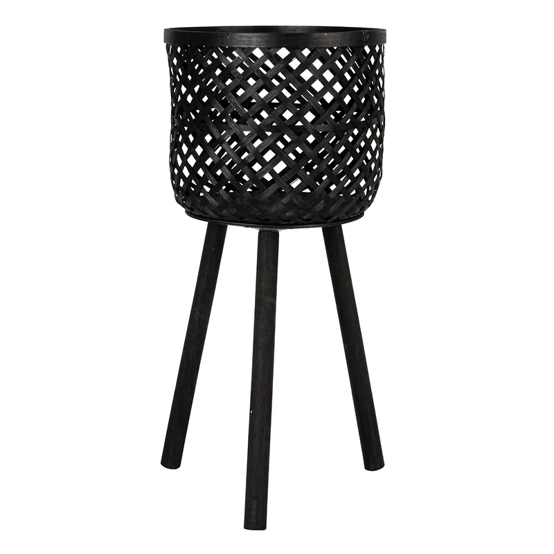 Hello Honey® Black Woven Bamboo Basket Set