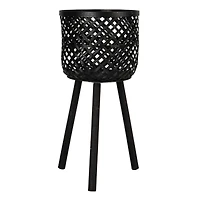 Hello Honey® Black Woven Bamboo Basket Set